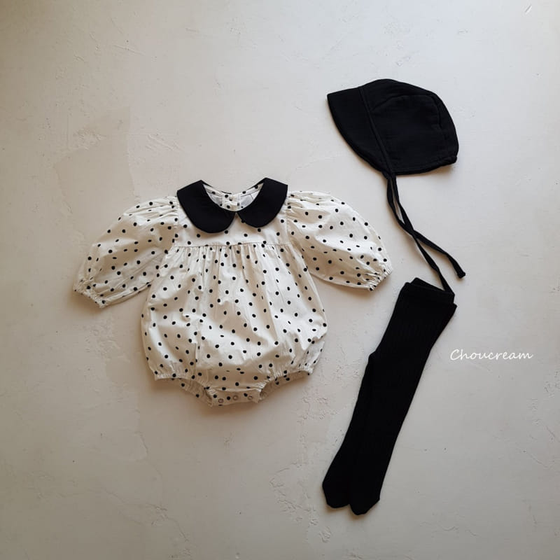 Choucream - Korean Baby Fashion - #babyboutique - Dot Collar Bodysuit - 11