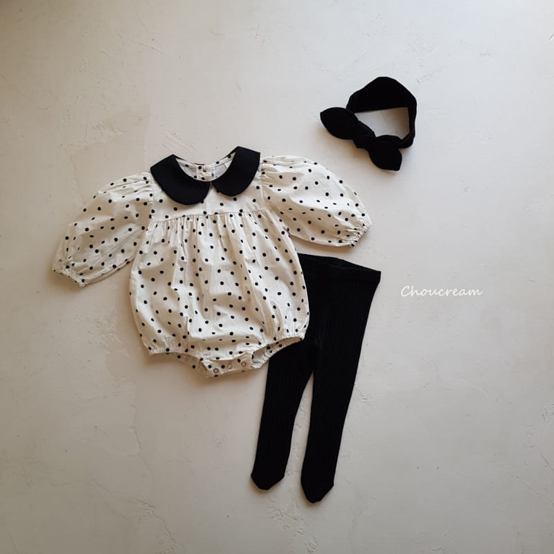 Choucream - Korean Baby Fashion - #babyboutique - Dot Collar Bodysuit - 12