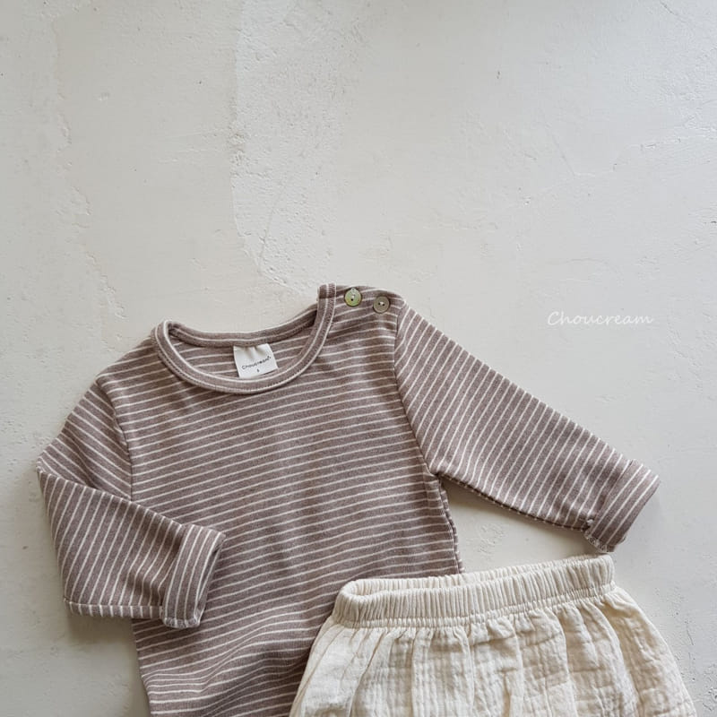 Choucream - Korean Baby Fashion - #babyboutique - Bebe Stripes Tee - 8