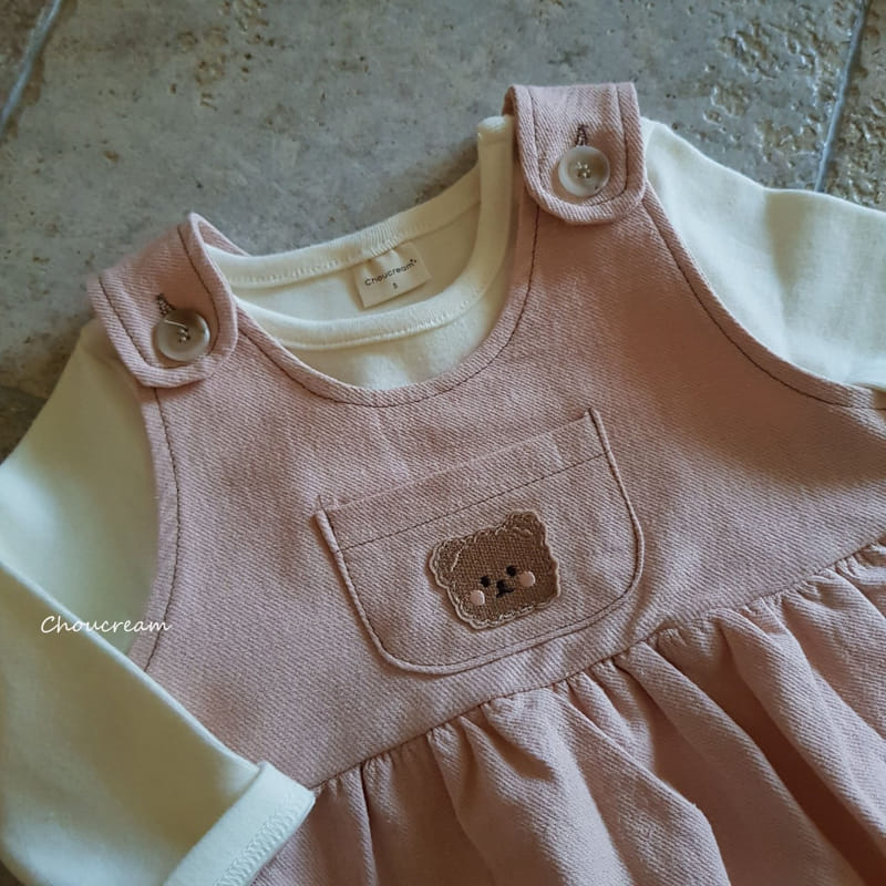 Choucream - Korean Baby Fashion - #babyboutique - Bear Dungarees Bodysuit - 12