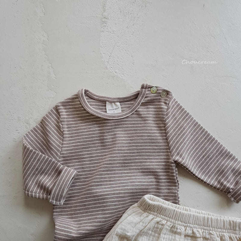 Choucream - Korean Baby Fashion - #babyclothing - Bebe Stripes Tee - 11