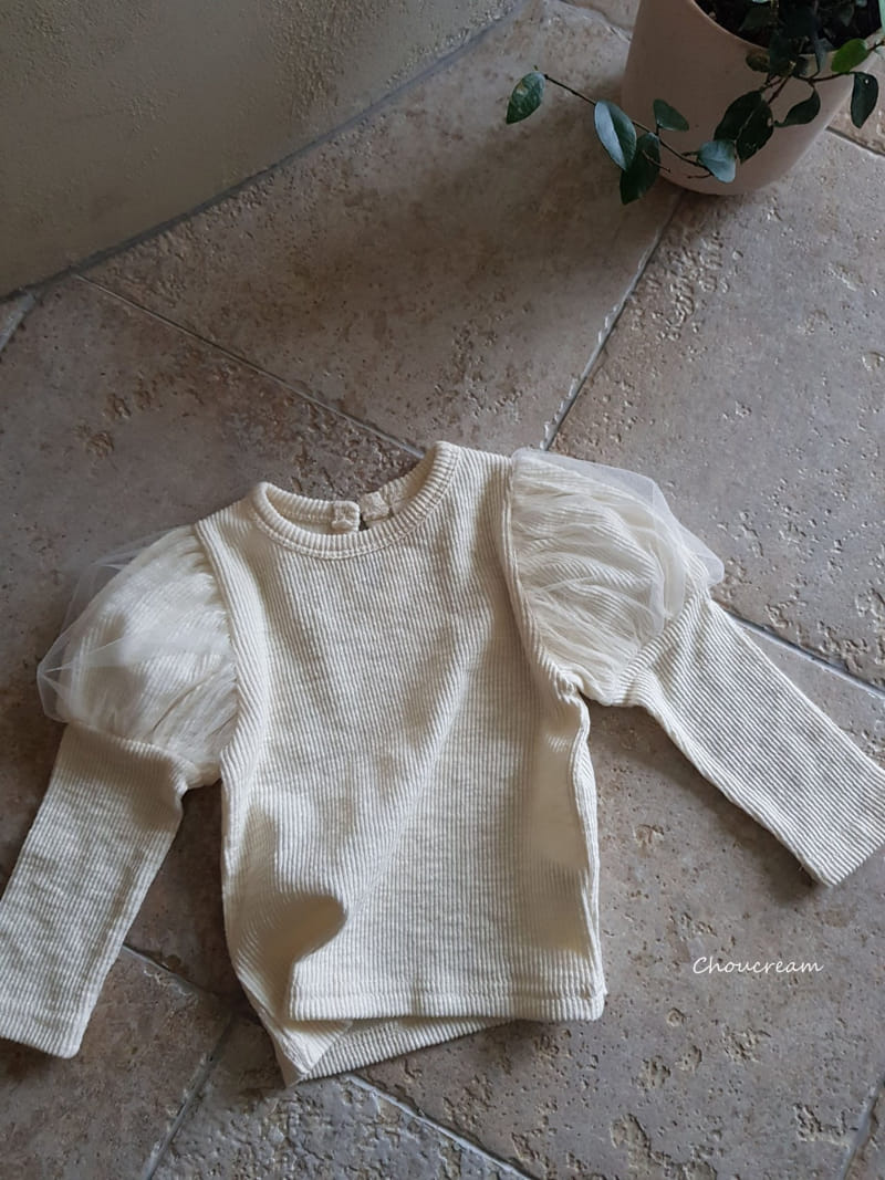 Choucream - Korean Baby Fashion - #babyclothing - Puff Sleeves Tee