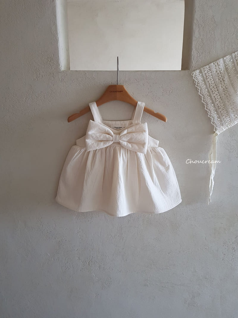 Choucream - Korean Baby Fashion - #babyoutfit - Bog Ribbon Mini One-piece