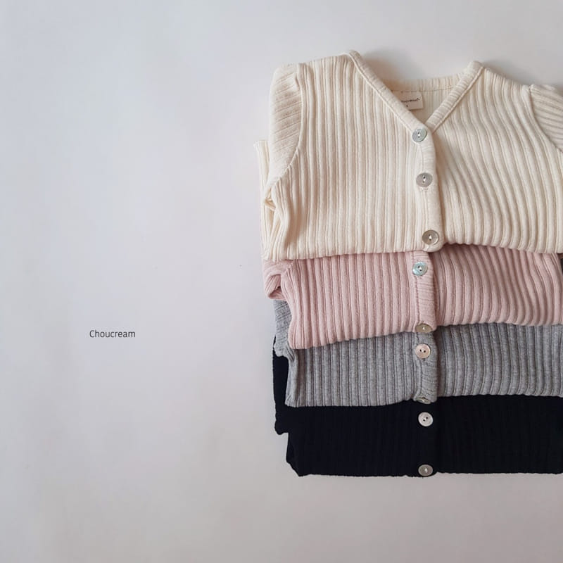 Choucream - Korean Baby Fashion - #babyoutfit - Bebe Rib Cardigan - 2