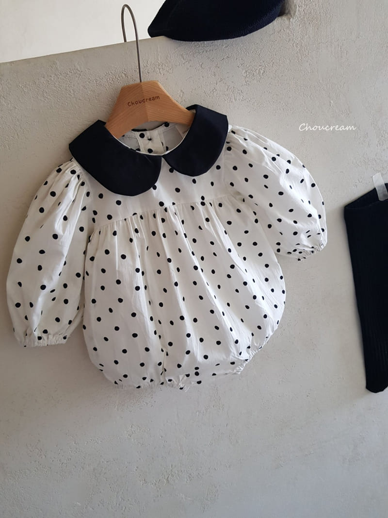 Choucream - Korean Baby Fashion - #babywear - Dot Collar Bodysuit - 8