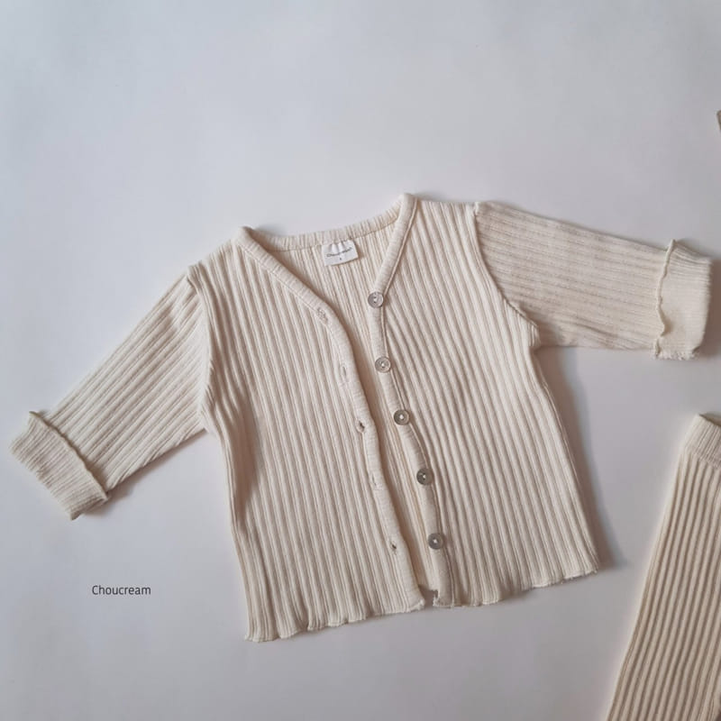 Choucream - Korean Baby Fashion - #babyoutfit - Bebe Rib Cardigan - 4