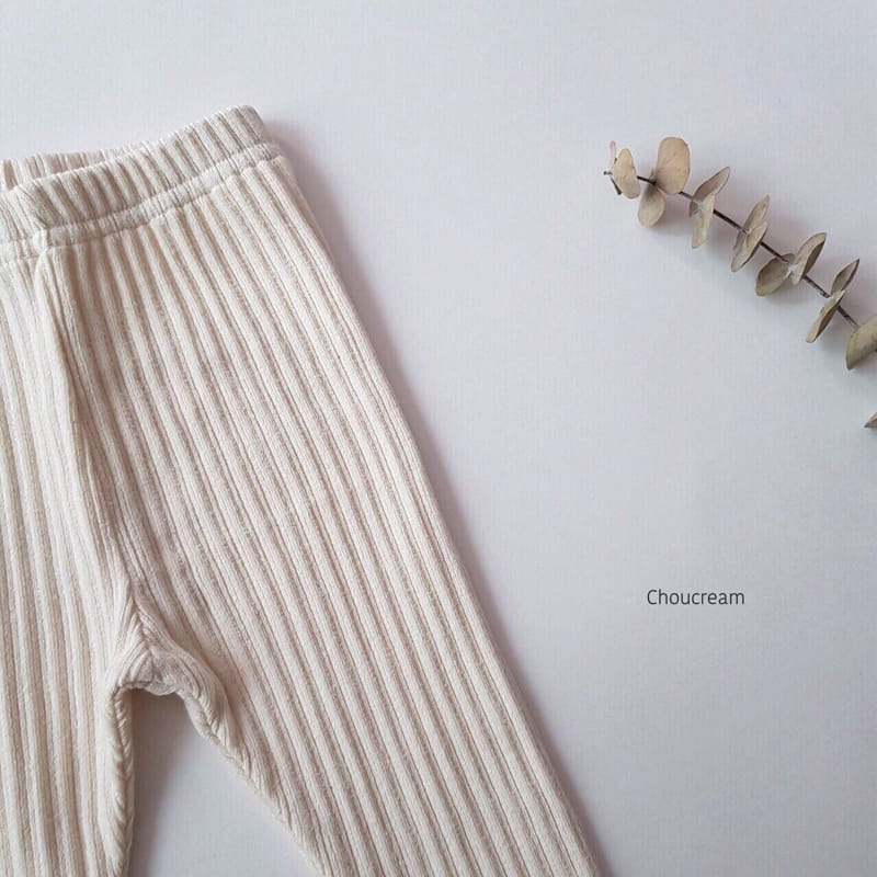 Choucream - Korean Baby Fashion - #babywear - Rib Foot Leggings - 4