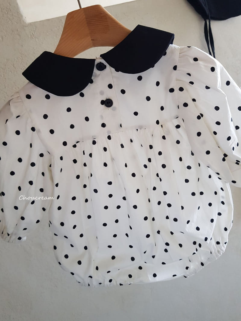 Choucream - Korean Baby Fashion - #onlinebabyshop - Dot Collar Bodysuit - 10