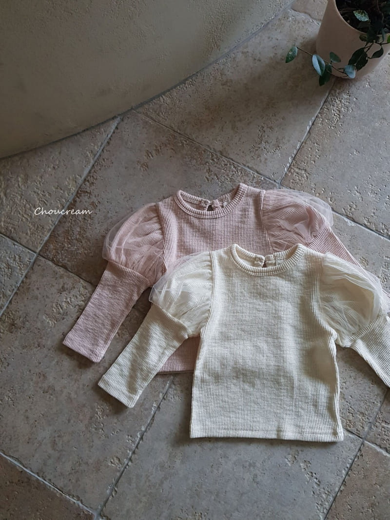 Choucream - Korean Baby Fashion - #onlinebabyshop - Puff Sleeves Tee - 12