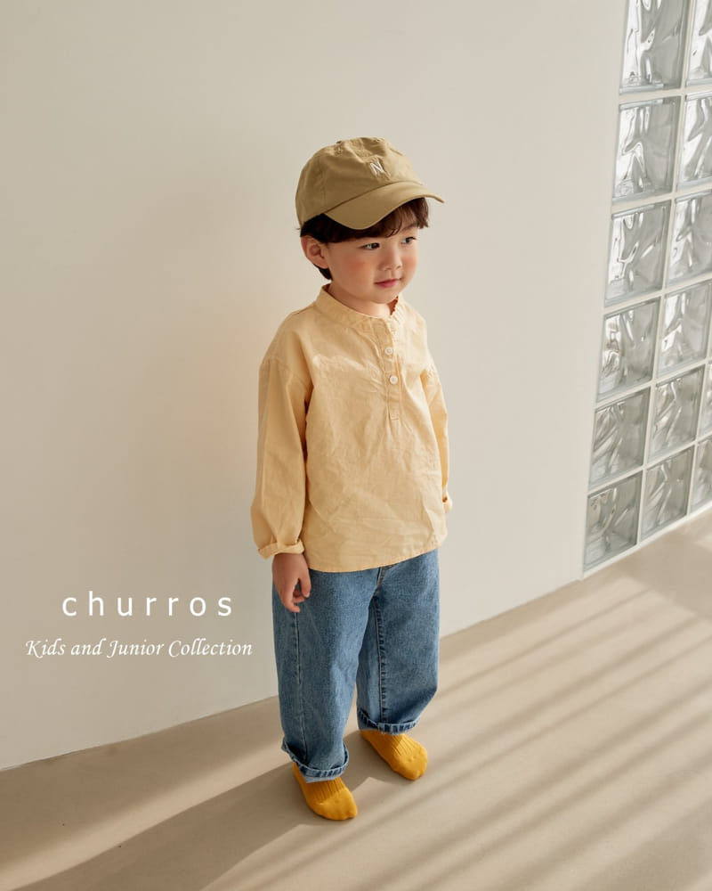 Churros - Korean Children Fashion - #childofig - Classic Henry Neck Shirt - 5