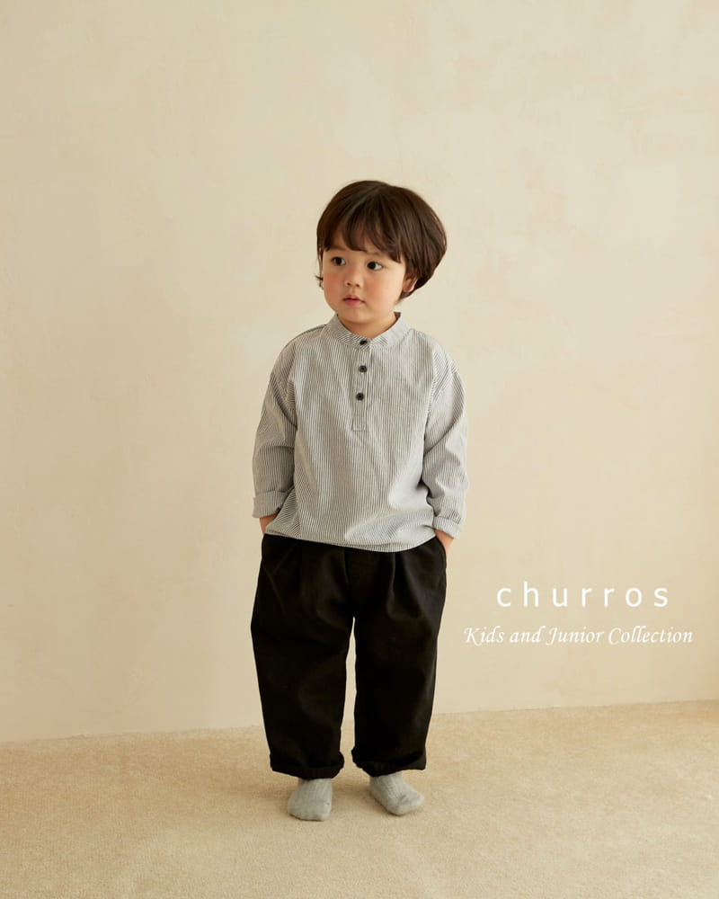 Churros - Korean Children Fashion - #discoveringself - Classic Henry Neck Shirt - 9