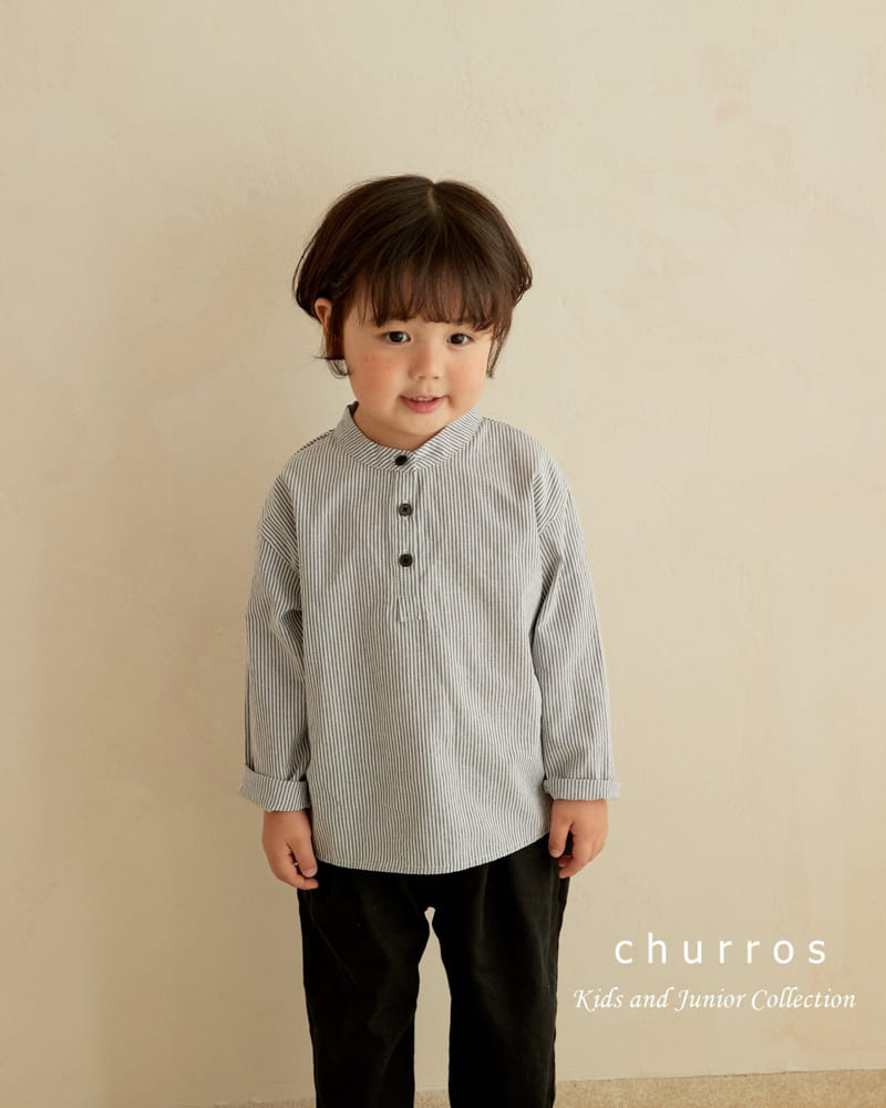 Churros - Korean Children Fashion - #fashionkids - Classic Henry Neck Shirt - 10