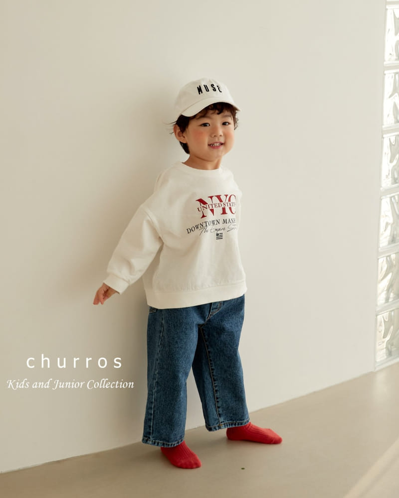 Churros - Korean Children Fashion - #kidsshorts - NYC Sweatshirt - 3