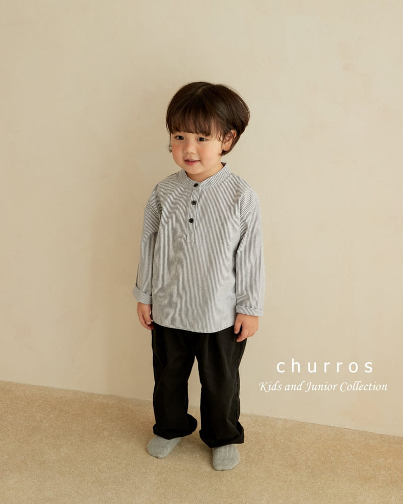 Churros - Korean Children Fashion - #kidsstore - Classic Henry Neck Shirt - 12