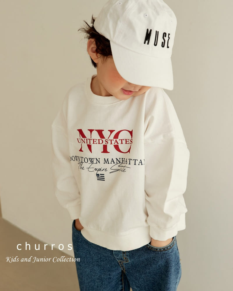 Churros - Korean Children Fashion - #kidsshorts - NYC Sweatshirt - 4