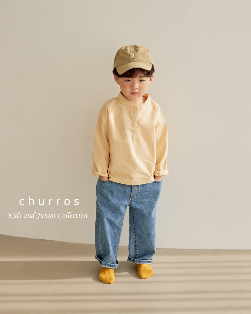 Churros - Korean Children Fashion - #minifashionista - Classic Henry Neck Shirt - 3