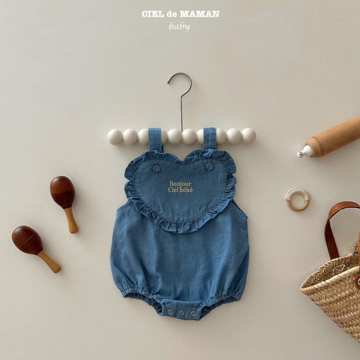 Ciel De Maman - Korean Baby Fashion - #babylifestyle - Bon Jour Denim Bodysuit - 3