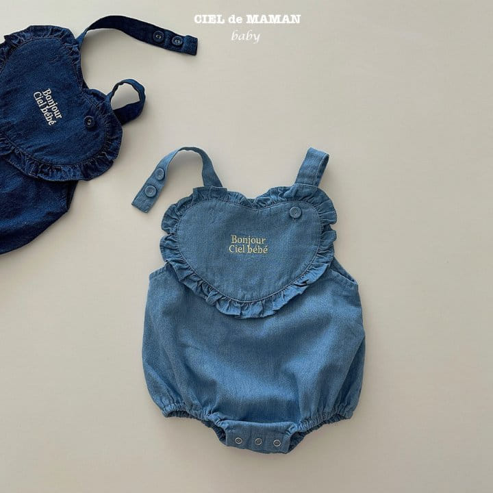 Ciel De Maman - Korean Baby Fashion - #babylifestyle - Bon Jour Denim Bodysuit - 4