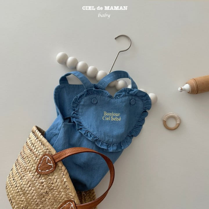 Ciel De Maman - Korean Baby Fashion - #babyootd - Bon Jour Denim Bodysuit - 5