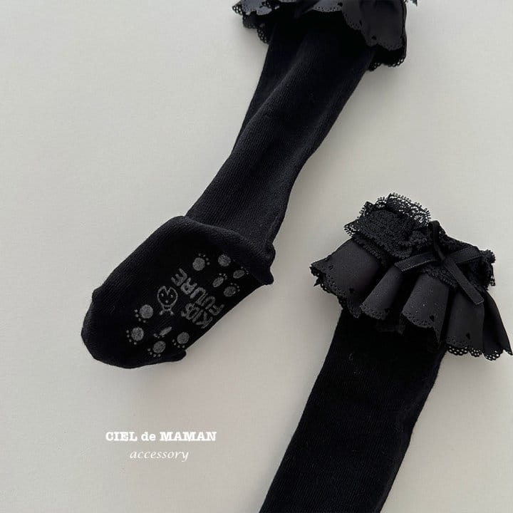 Ciel De Maman - Korean Children Fashion - #kidzfashiontrend - Cancan Lace Knee Socks - 7