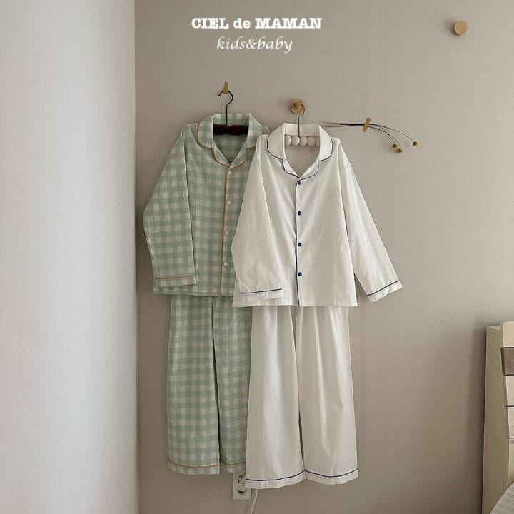 Ciel De Maman - Korean Children Fashion - #littlefashionista - Sunday Pajama Apple Mint 