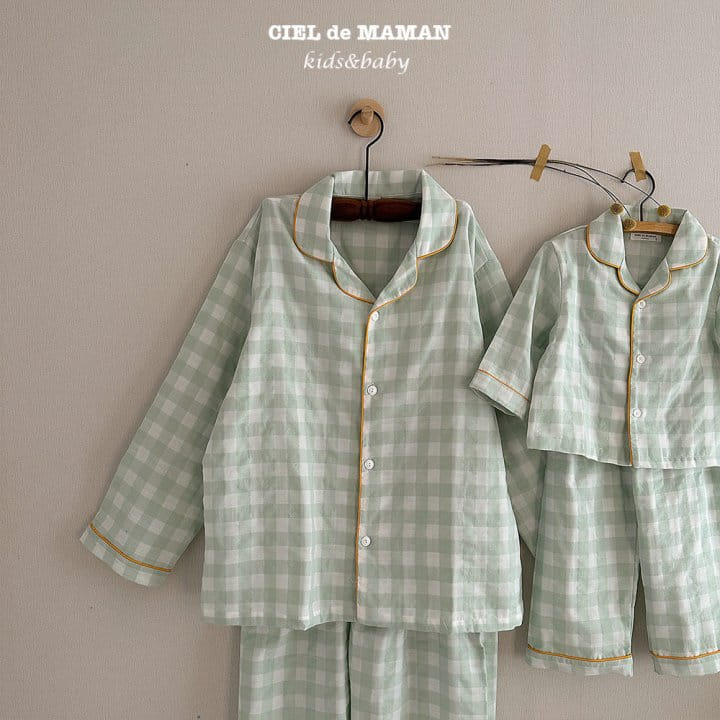 Ciel De Maman - Korean Children Fashion - #minifashionista - Sunday Pajama Apple Mint  - 3