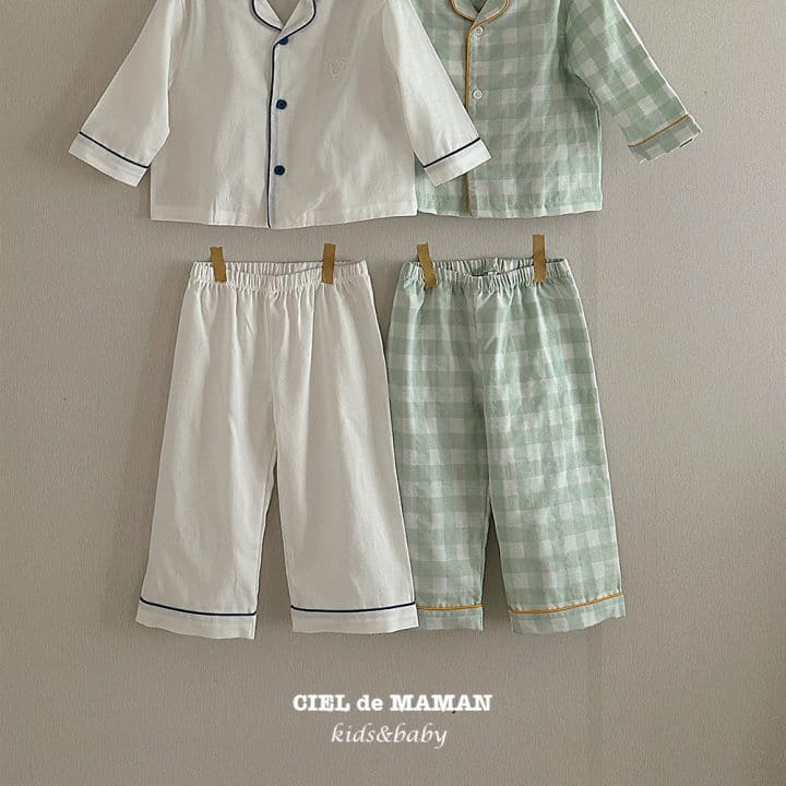 Ciel De Maman - Korean Children Fashion - #toddlerclothing - Sunday Pajama Apple Mint  - 6