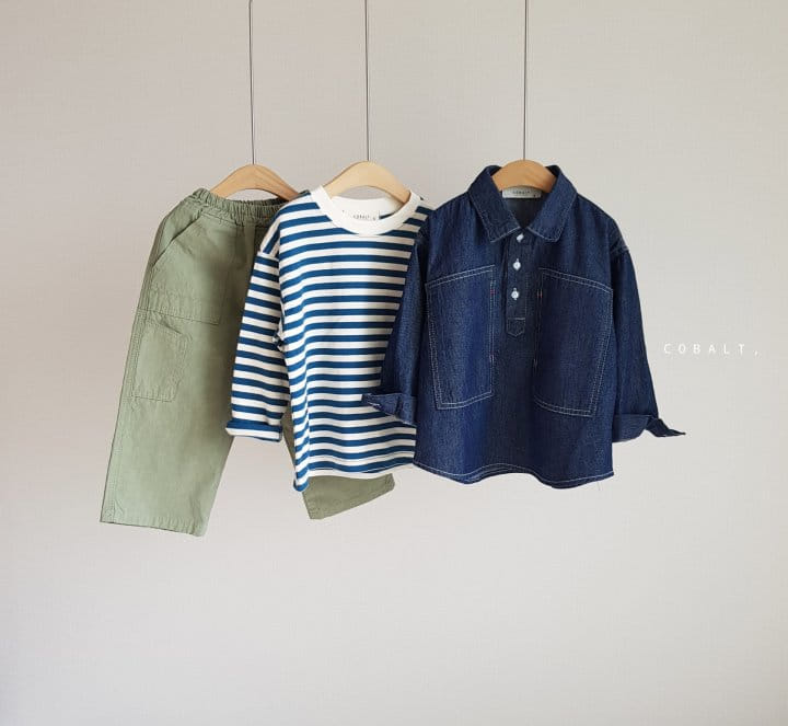 Cobalt - Korean Children Fashion - #designkidswear - Denim Pullover Shirt - 8