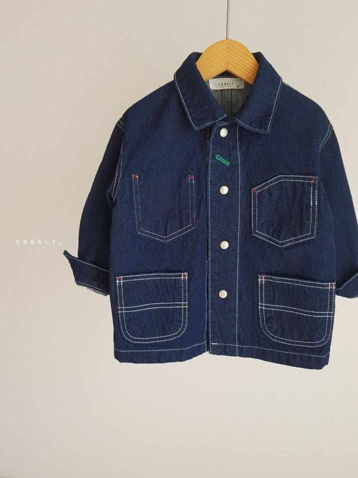 Cobalt - Korean Children Fashion - #kidsstore - Denim Cover Jacket - 3