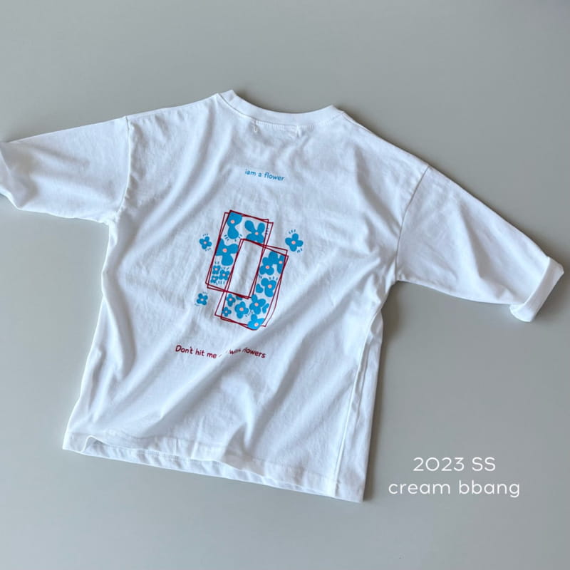 Cream Bbang - Korean Children Fashion - #Kfashion4kids - Flower Front Back Tee - 6