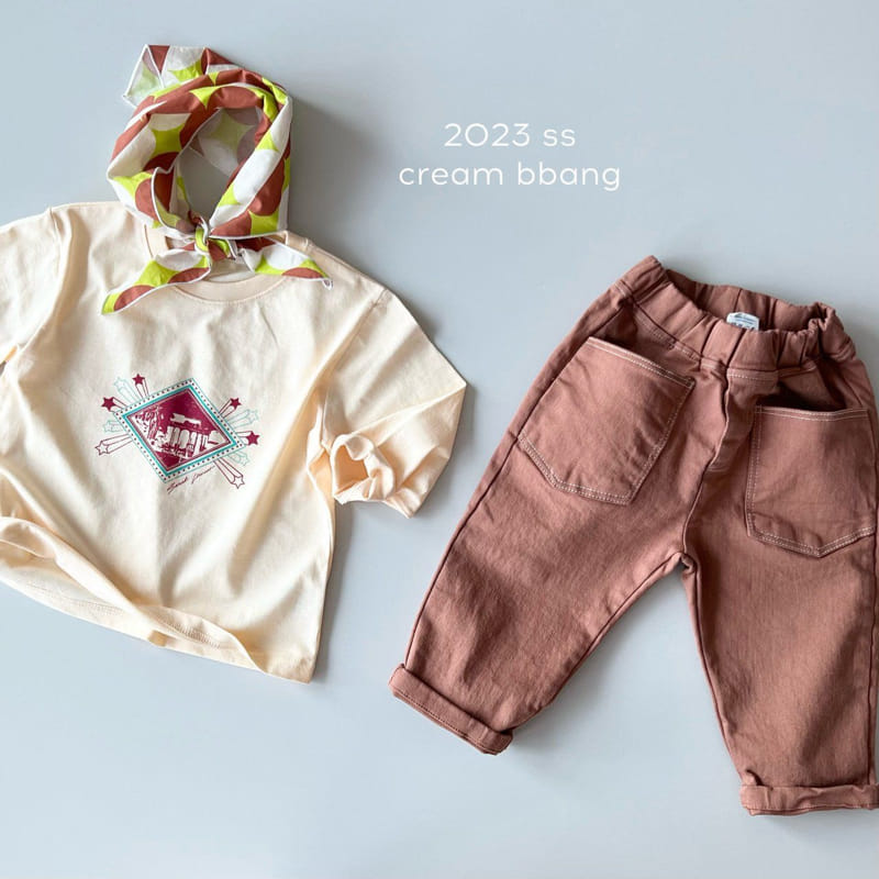 Cream Bbang - Korean Children Fashion - #childofig - Star Single Tee - 2