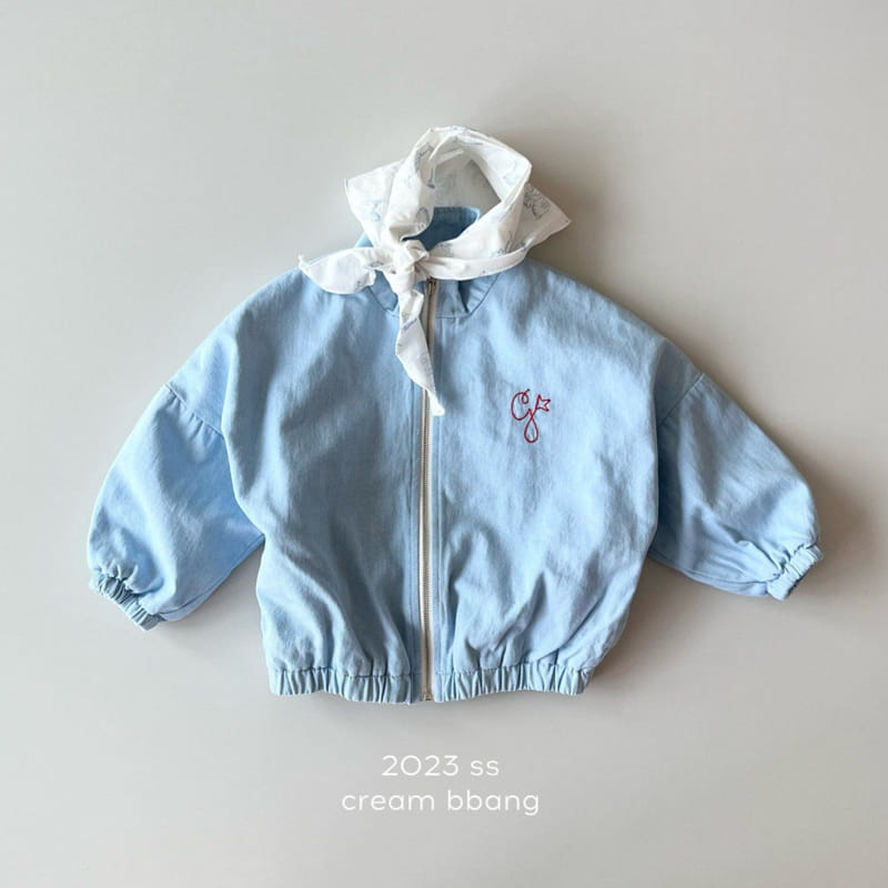 Cream Bbang - Korean Children Fashion - #discoveringself - Embrodiery Windbreaker Jacket