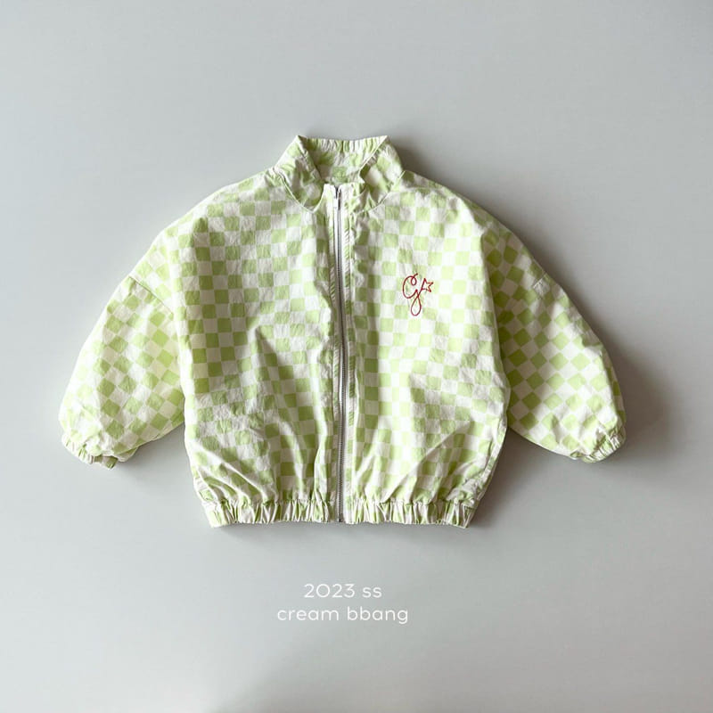 Cream Bbang - Korean Children Fashion - #fashionkids - Embrodiery Windbreaker Jacket - 2