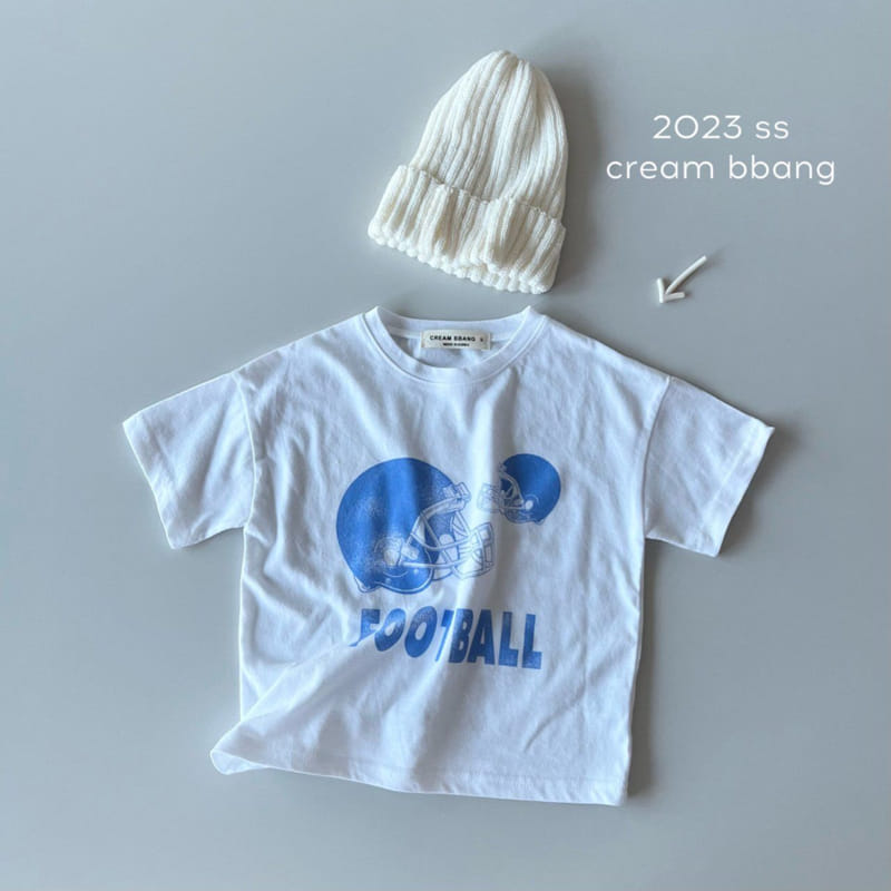 Cream Bbang - Korean Children Fashion - #kidsshorts - Football Short Sleeves Tee - 12