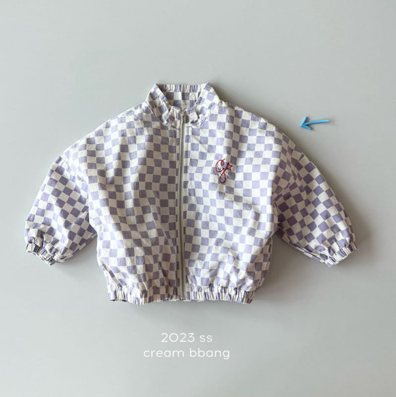 Cream Bbang - Korean Children Fashion - #kidsshorts - Embrodiery Windbreaker Jacket - 3