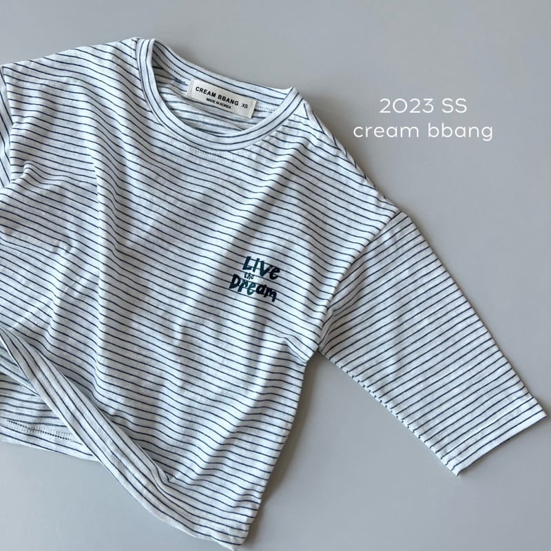 Cream Bbang - Korean Children Fashion - #kidsstore - Live Stripes Tee - 6