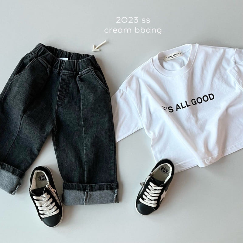 Cream Bbang - Korean Children Fashion - #littlefashionista - Slit Jeans - 12