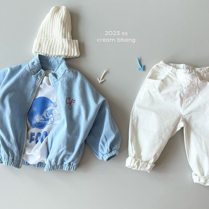 Cream Bbang - Korean Children Fashion - #littlefashionista - Embrodiery Windbreaker Jacket - 7