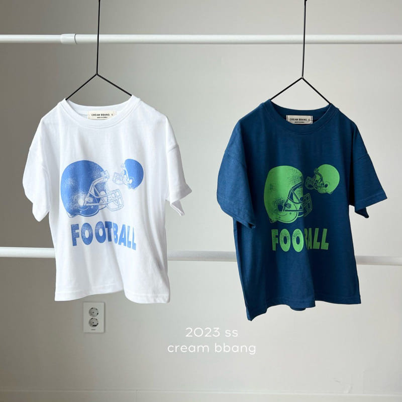 Cream Bbang - Korean Children Fashion - #magicofchildhood - Football Short Sleeves Tee