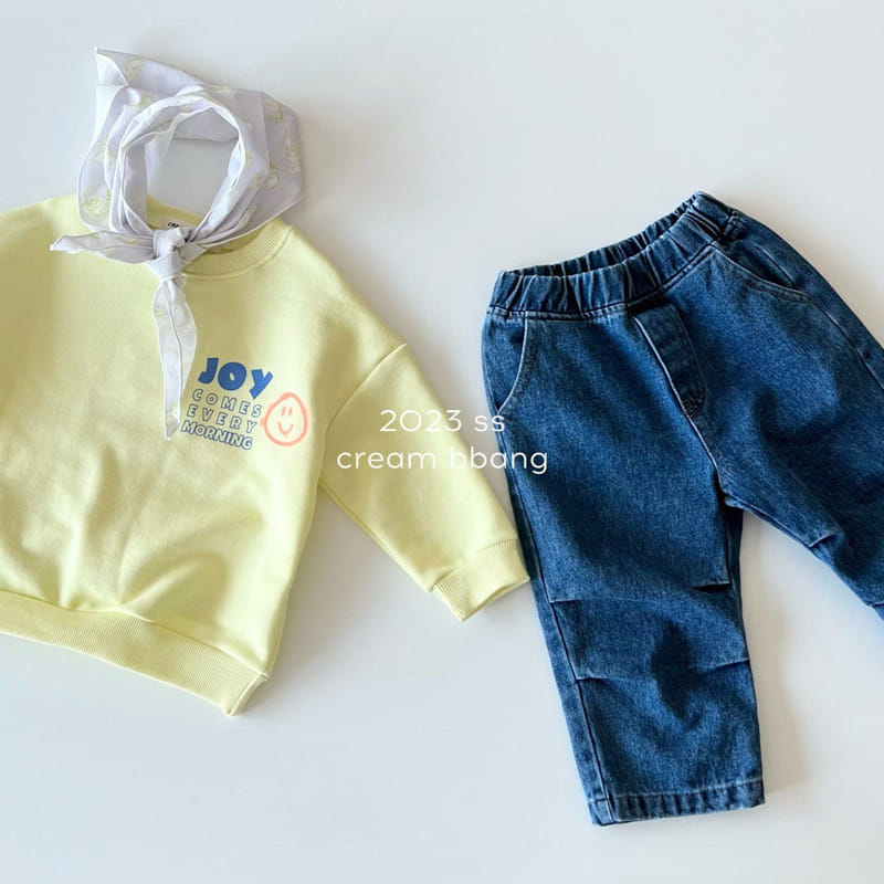 Cream Bbang - Korean Children Fashion - #magicofchildhood - Dart Denim Wide Pants