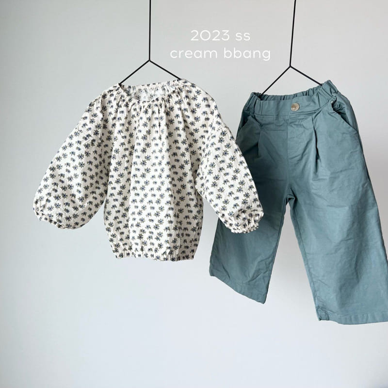 Cream Bbang - Korean Children Fashion - #minifashionista - Flower Blouse - 3