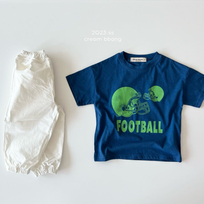 Cream Bbang - Korean Children Fashion - #prettylittlegirls - Football Short Sleeves Tee - 4