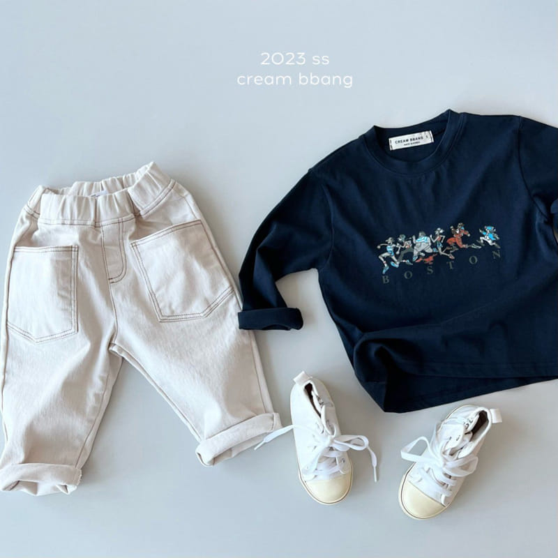 Cream Bbang - Korean Children Fashion - #todddlerfashion - Boston Single Tee - 2