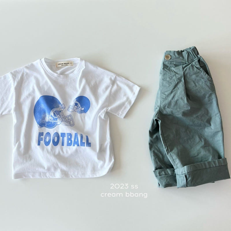 Cream Bbang - Korean Children Fashion - #toddlerclothing - Football Short Sleeves Tee - 5