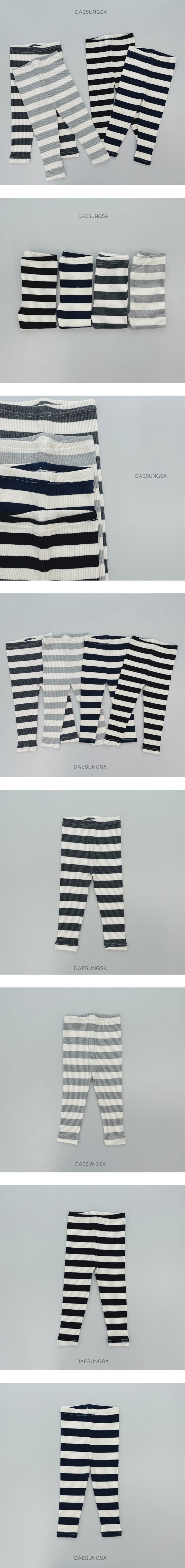 Dae Sung Sa - Korean Children Fashion - #kidsshorts - Stripes Rib Leggings