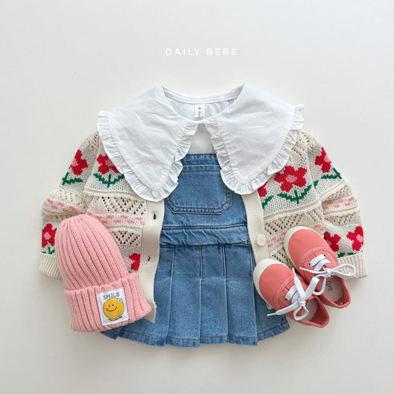 Daily Bebe - Korean Children Fashion - #Kfashion4kids - Flower Cardigan - 6