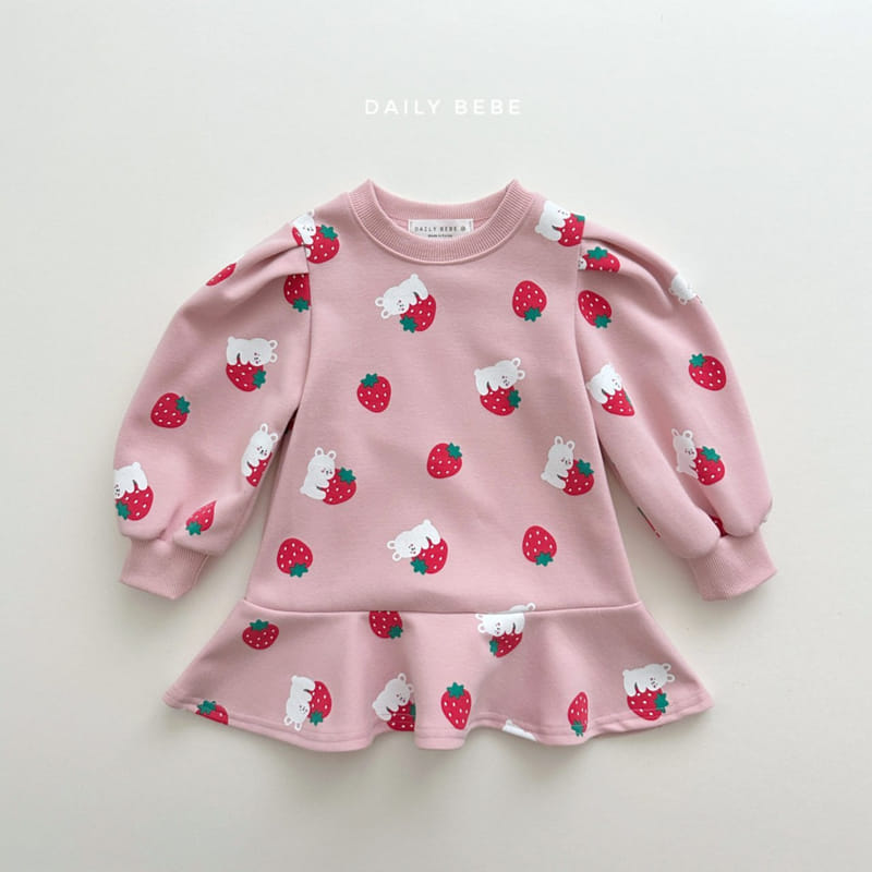 Daily Bebe - Korean Children Fashion - #childrensboutique - Strawberry Rabbit One-piece