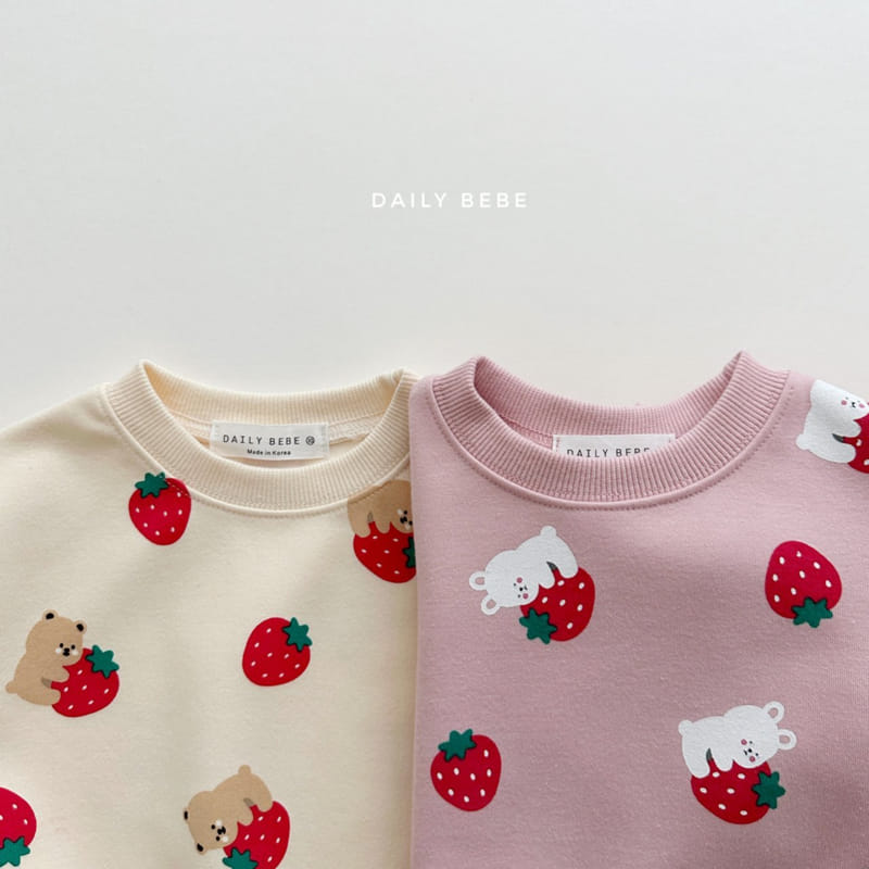 Daily Bebe - Korean Children Fashion - #discoveringself - Strawberry Rabbit One-piece - 3