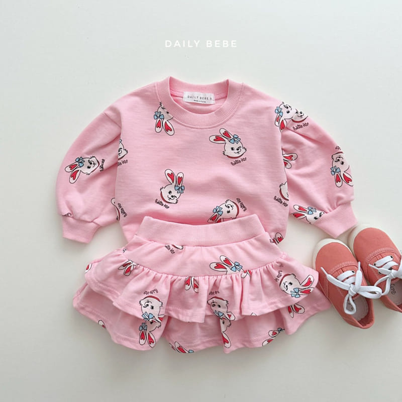 Daily Bebe - Korean Children Fashion - #kidsshorts - Barnie Cancan Top Bottom Set - 2