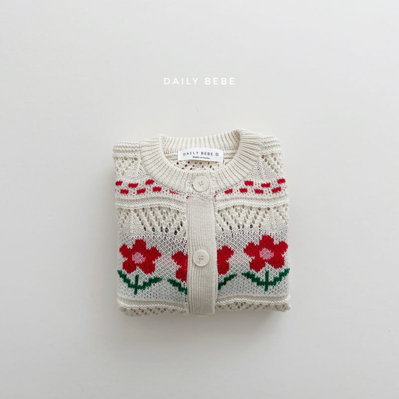 Daily Bebe - Korean Children Fashion - #magicofchildhood - Flower Cardigan - 8